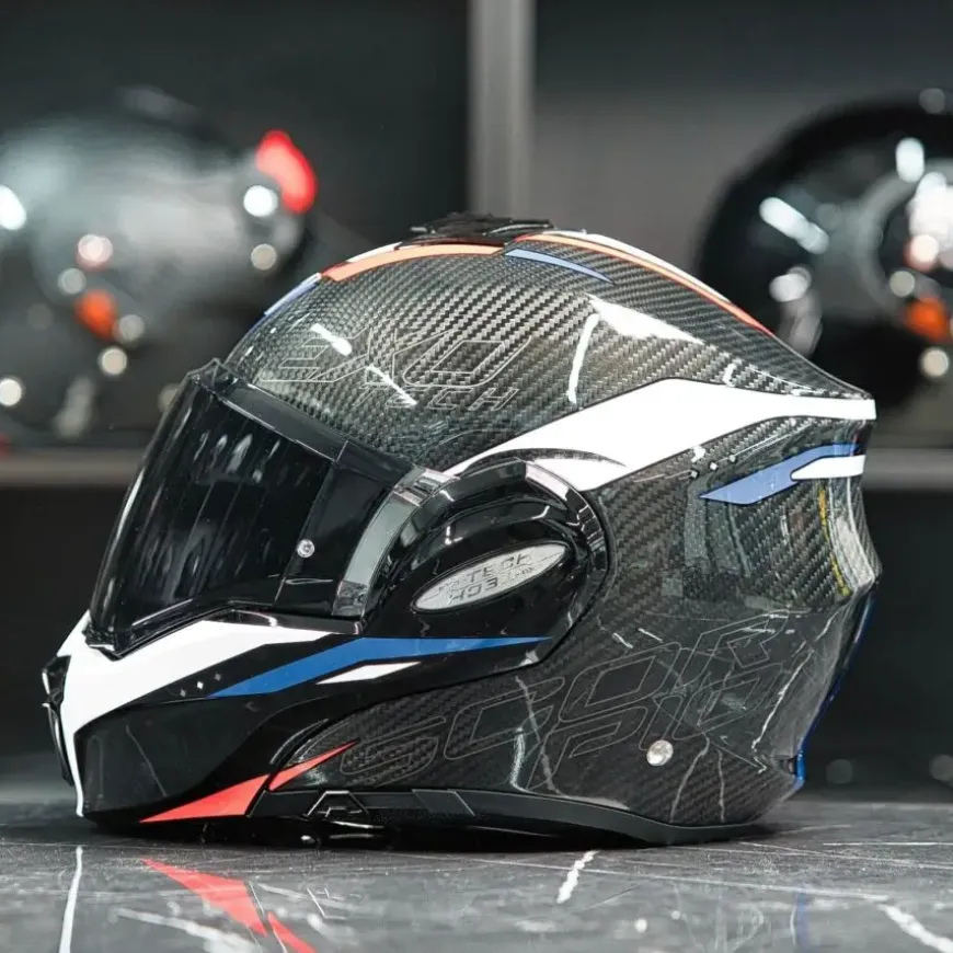 Scorpion Exo-Tech Evo Carbon Rover Black-Red-Blue
